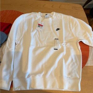 Nike Men's Classic White Crewneck Sweater